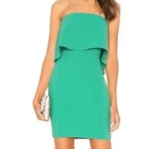 Likely Green Halter Sheath Cocktail Dress